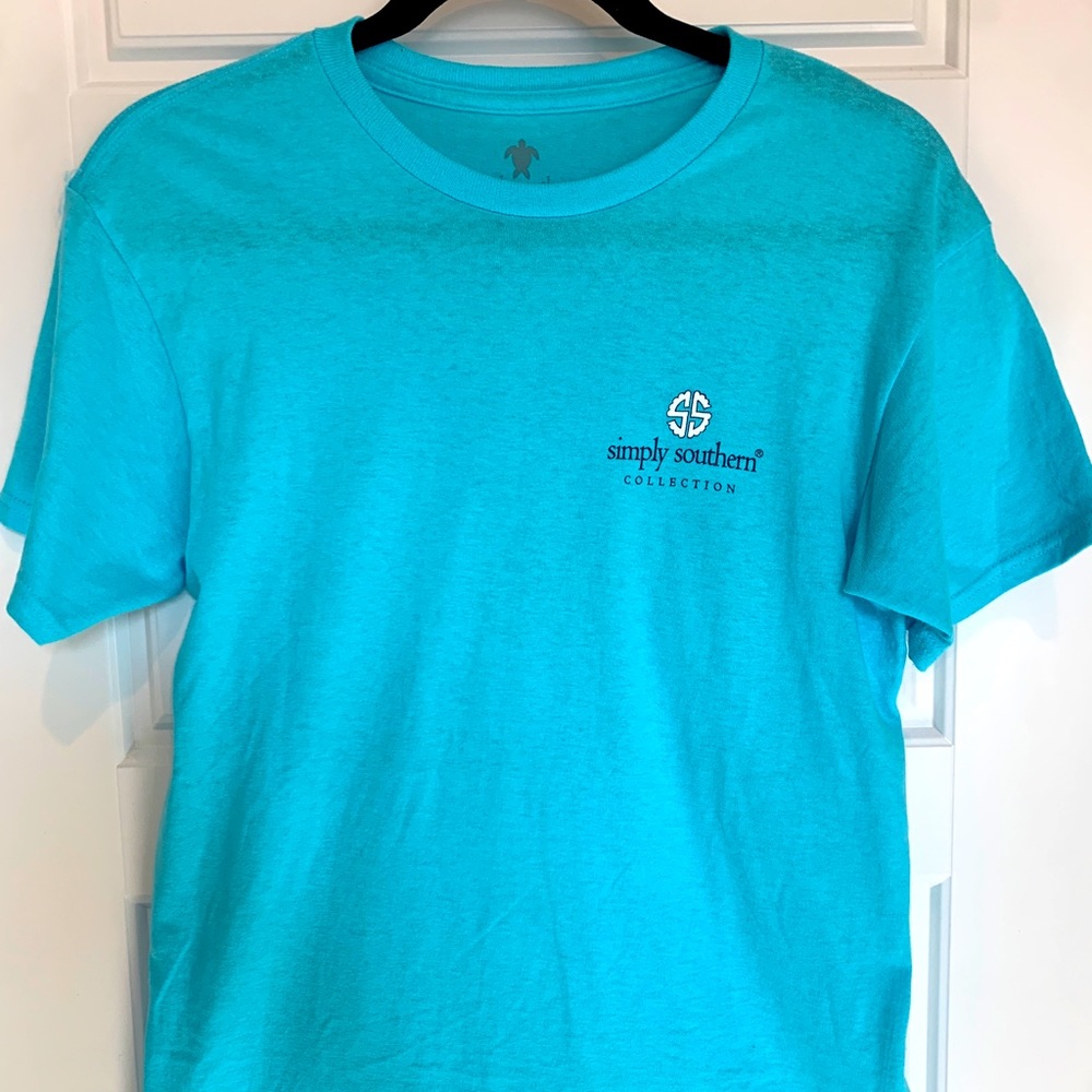 Light blue Simply Southern Oversized T-Shirt — (! Gently Used !)